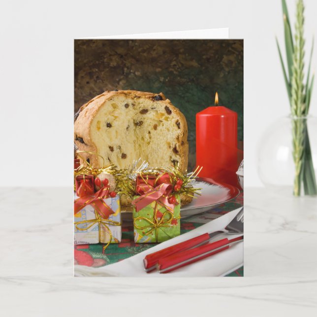 Panettone Christmas Grußkarte Feiertagskarte (Vorderseite)