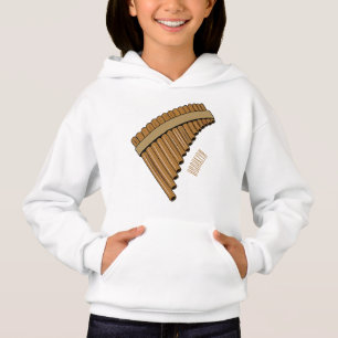 Panflöte / Panpfeifen Cartoon-Illustration  Hoodie