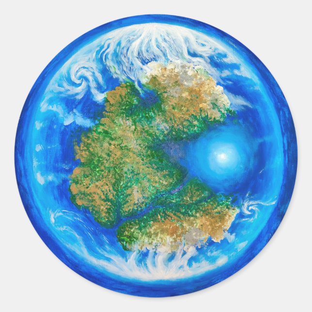 Pangaea und der Tethysee Runder Aufkleber (Vorderseite)