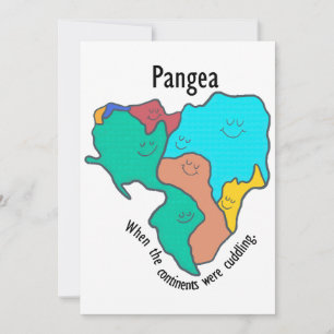 Pangea Continents Cuddling Multicolor Einladung