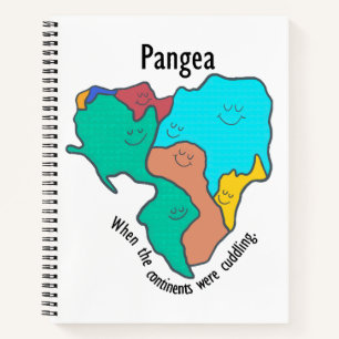 Pangea Kontinente Kuscheln Mehrfarbig Notizbuch