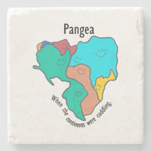 Pangea Kontinente Kuscheln Mehrfarbig Steinuntersetzer