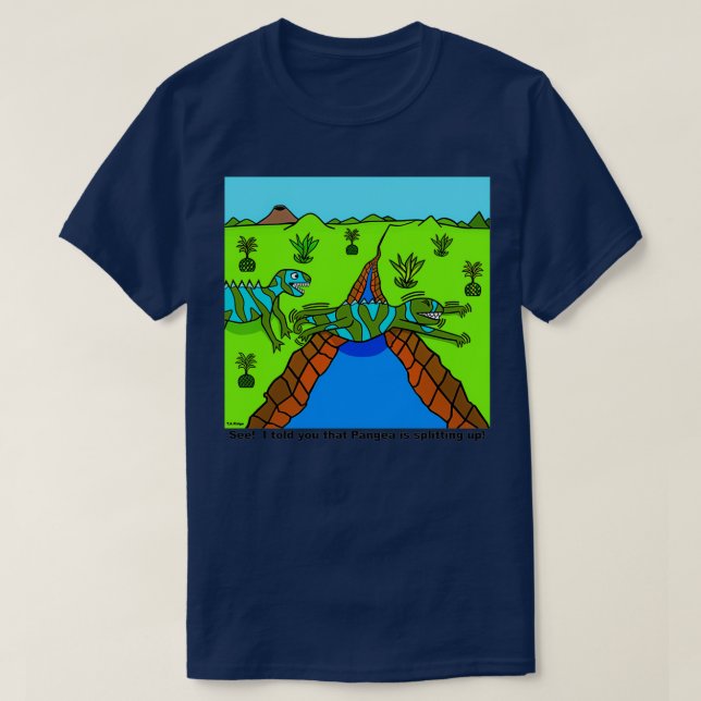 Pangea spaltet sich auf T-Shirt (Design vorne)