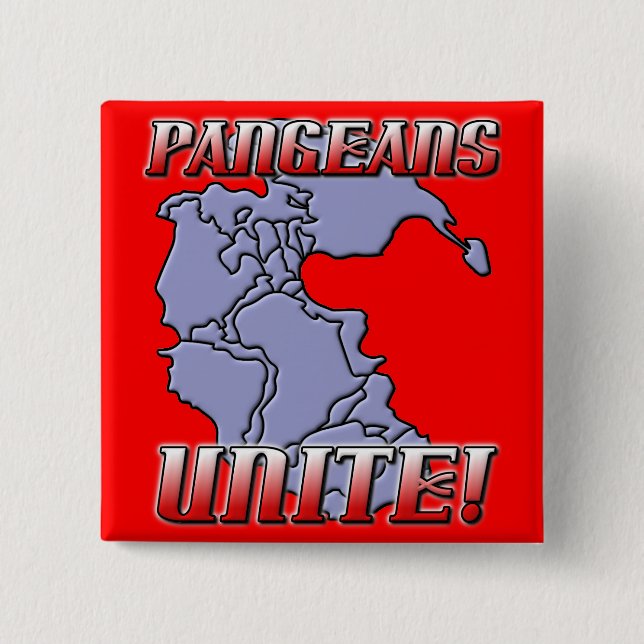 Pangea vereinigen Geografie-Knopf Button (Vorderseite)