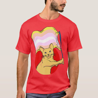 Pangender Flag Cat seual Identity Nonbinäre Liebe T-Shirt