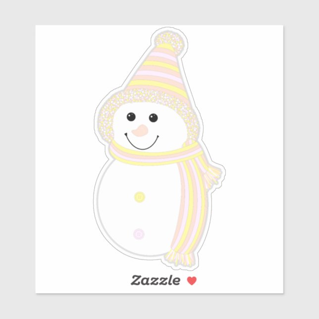 Pangender Pride Snowman Snowperson Flag Aufkleber (Blatt)