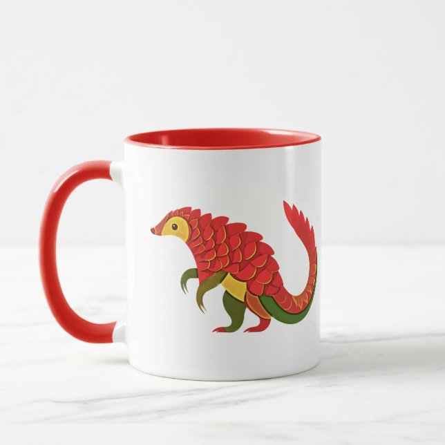 Pangolin Aquarellbild Tasse (Links)