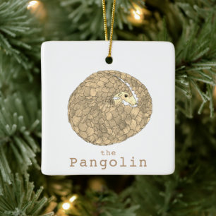 Pangolin-Aufrollbild Keramikornament