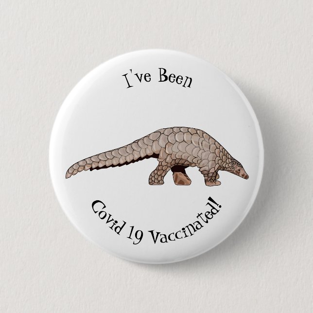 Pangolin-Cartoon Button (Vorderseite)