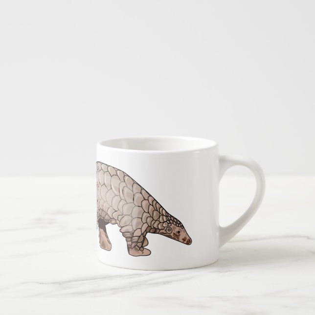 Pangolin-Cartoon Espressotasse (Rechts)