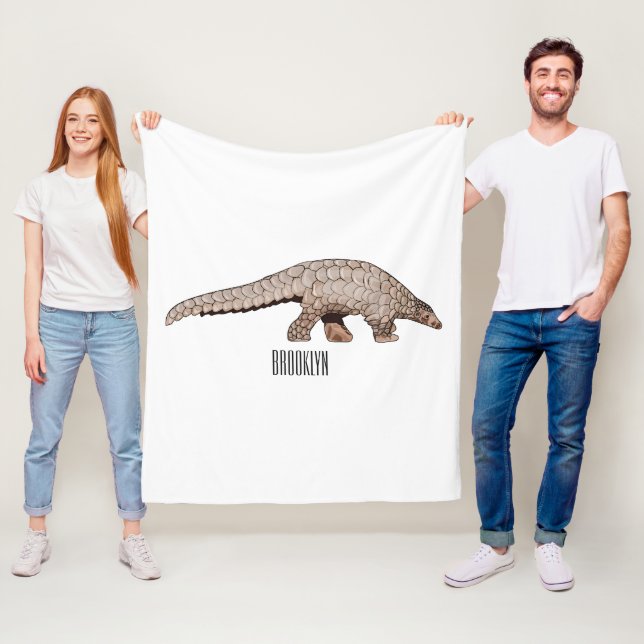 Pangolin-Cartoon Fleecedecke (Beispiel)