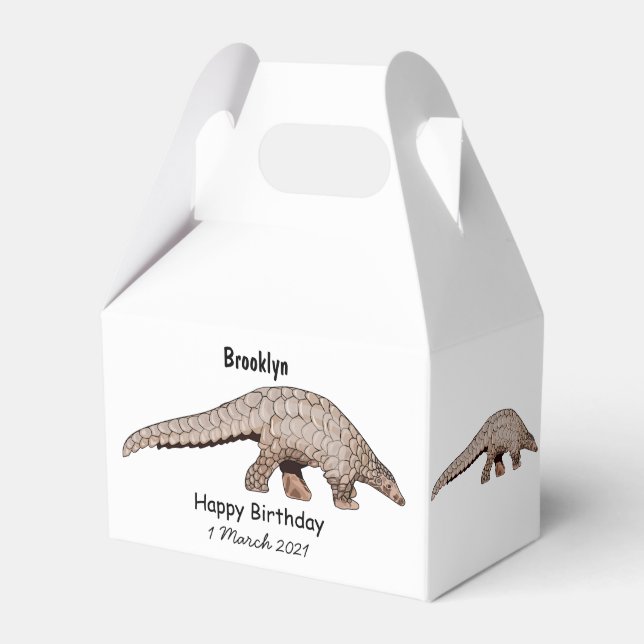 Pangolin-Cartoon Geschenkschachtel (Vorderseite)