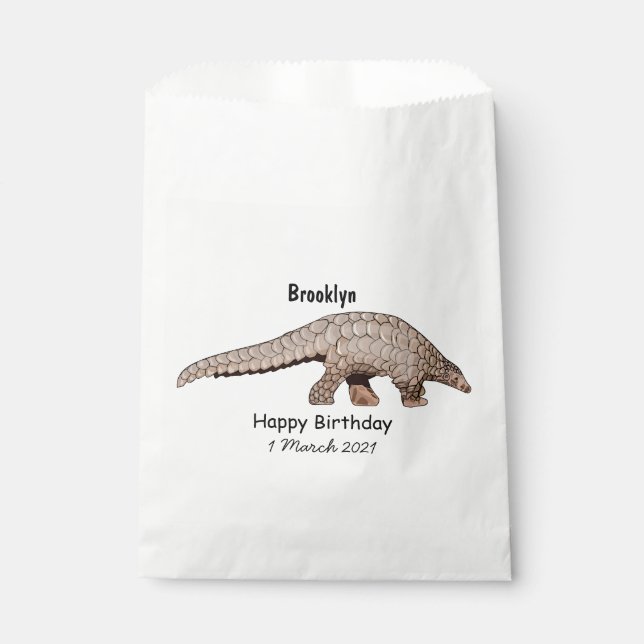 Pangolin-Cartoon Geschenktütchen (Vorderseite)