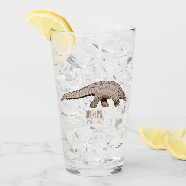 Pangolin-Cartoon Glas (Vorderseite Ice)