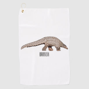 Pangolin-Cartoon Golfhandtuch