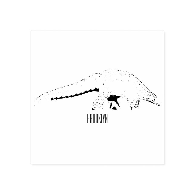 Pangolin-Cartoon Gummistempel (Prägung)