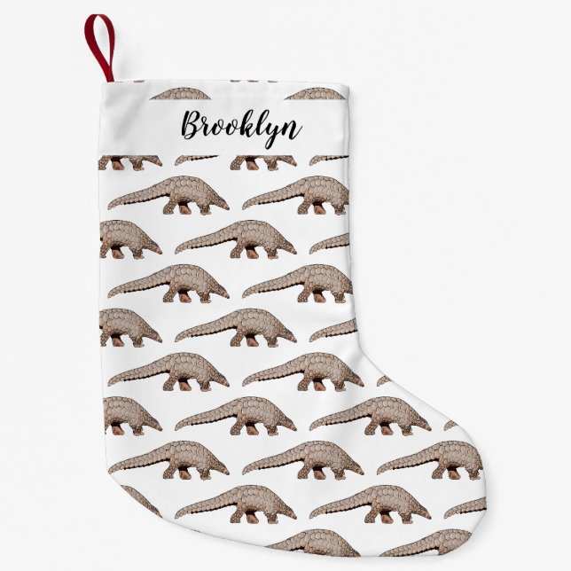 Pangolin-Cartoon Kleiner Weihnachtsstrumpf (Vorderseite)