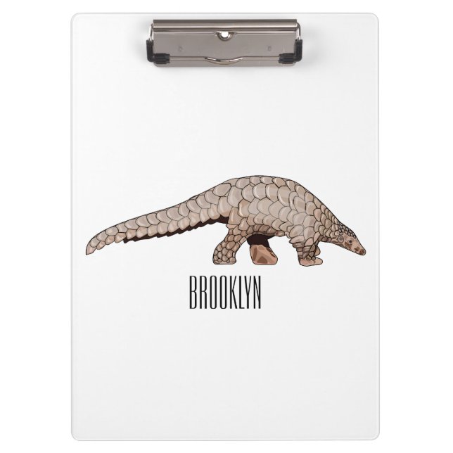 Pangolin-Cartoon Klemmbrett (Vorderseite)