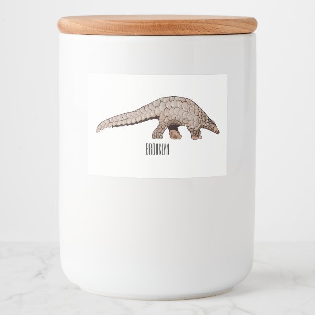 Pangolin-Cartoon Lebensmitteletikett (Vorderseite)