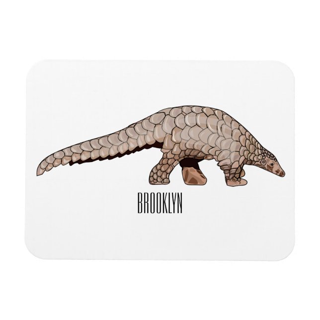 Pangolin-Cartoon Magnet (Horizontal)