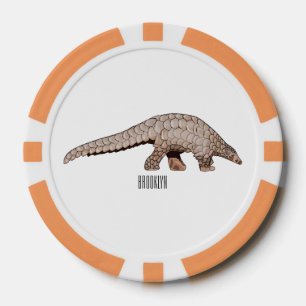 Pangolin-Cartoon Pokerchips