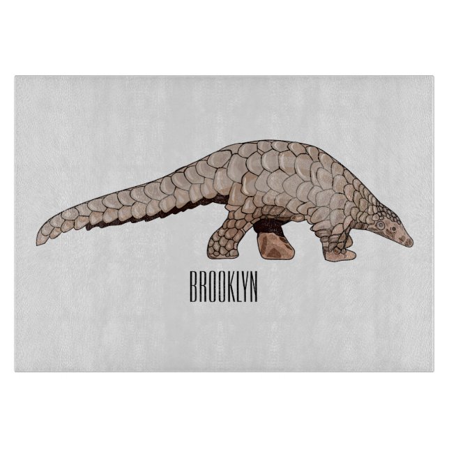 Pangolin-Cartoon Schneidebrett (Vorderseite)