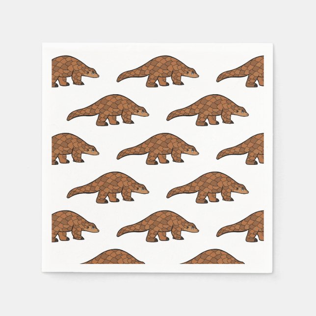 Pangolin-Cartoon Serviette (Vorderseite)