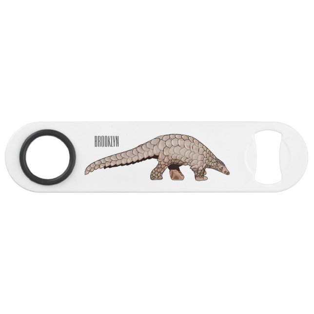 Pangolin-Cartoon Speed Flaschenöffner (Vorderseite (Horizontal))