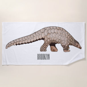 Pangolin-Cartoon Strandtuch