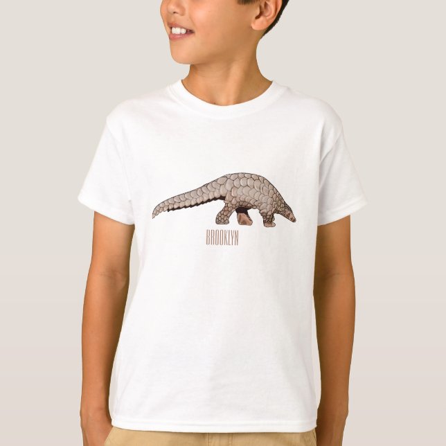 Pangolin-Cartoon T-Shirt (Vorderseite)