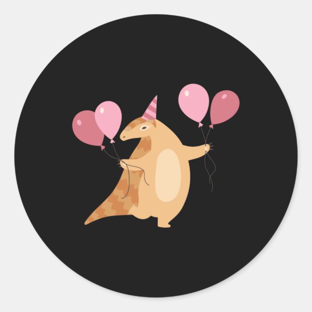 Pangolin Celebrating Sticker (Vorderseite)