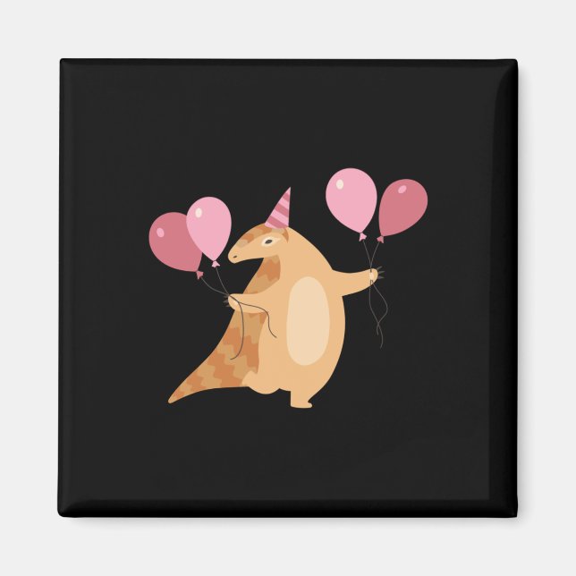 Pangolin Celebrating Sticker Magnet (Vorne)