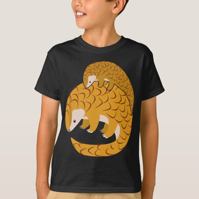 Pangolin Funny Mother and Family Matching T-Shirt (Vorderseite)