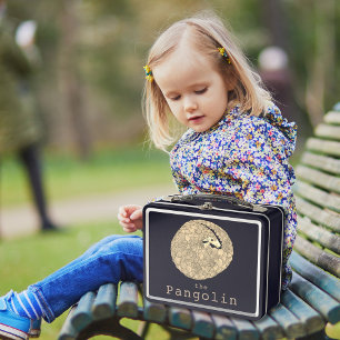 Pangolin gefährdete Arten Tierwelt Kunst Metall Brotdose