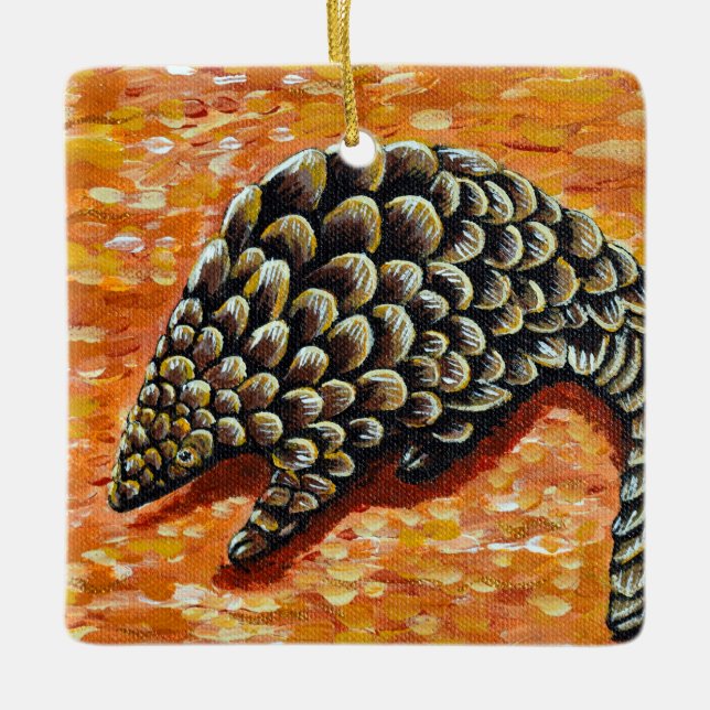 Pangolin-Malerei Keramikornament (Vorderseite)