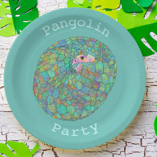 Pangolin-Party gefährdet Tieraktivismus Grün Pappteller