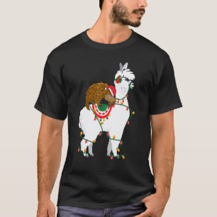 Pangolin reitet auf einem Lama und beleuchtet den T-Shirt