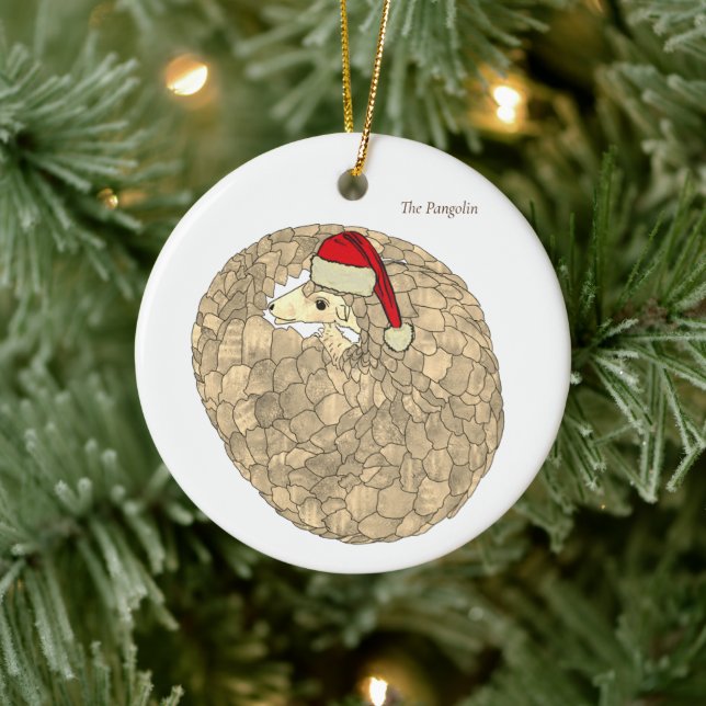 Pangolin Santa gefährdete Arten Keramik Ornament (Baum)