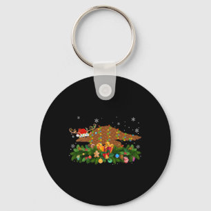 Pangolin Tierliebhaber Rentier Weihnachtsmannmütze Schlüsselanhänger