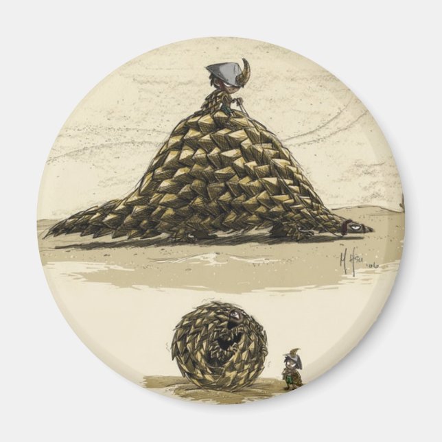 Pangolin Warrior Magnet (Vorne)