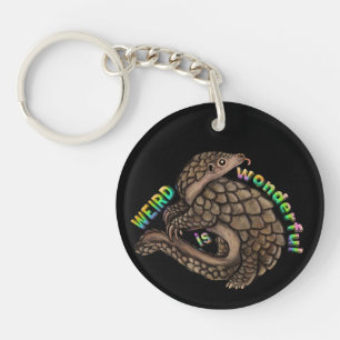 Pangolin Weird ist wunderbar Schlüsselanhänger