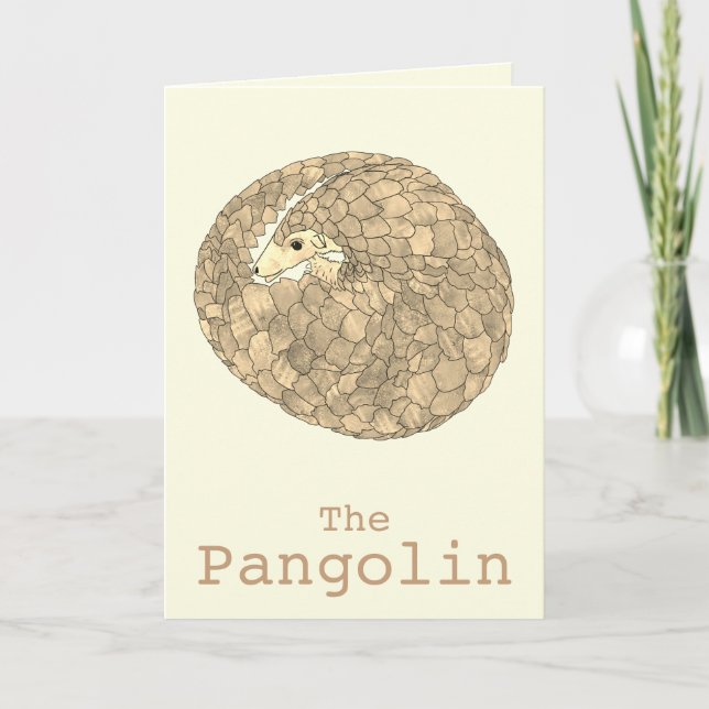 Pangolin Wildtiere gefährdete Tierarten Art Karte (Vorderseite)