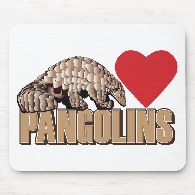 Pangolins-Herz Mousepad (Vorne)