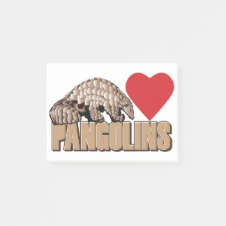 Pangolins-Herz Post-it Klebezettel