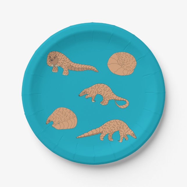 Pangolins Pappteller (Vorderseite)
