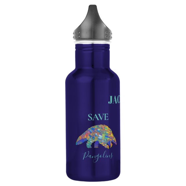 Pangolins Personalisiert gerettet Edelstahlflasche (Links)