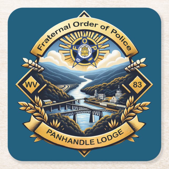Panhandle Lodge 83 Untersetzer blue bg (Vorderseite)
