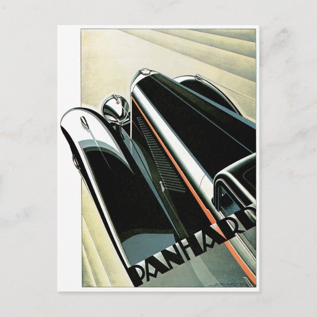 Panhard Automobile Oldtimer Postkarte (Vorderseite)