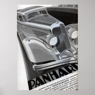 Panhard Vintages Auto-Plakat Poster