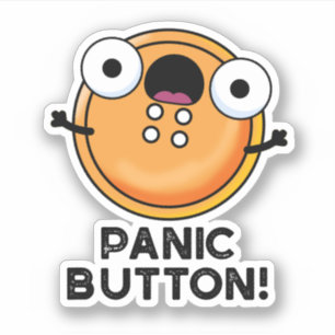 Panic Button Funny Sewing Puff Aufkleber